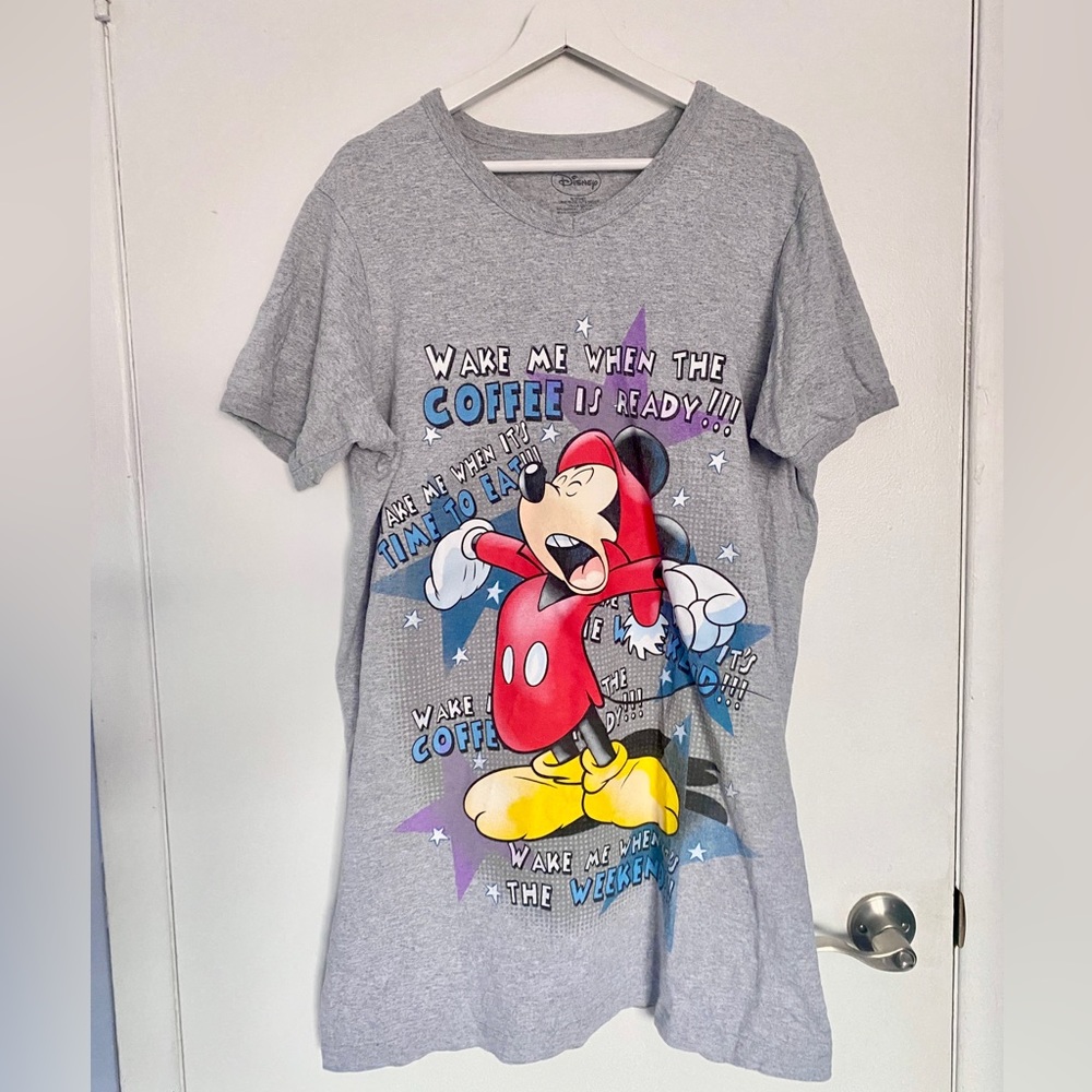 Disney Mickey Mouse Coffee Grey Sleep Dress